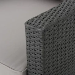 Christopher Knight Home Antibes Outdoor Wicker 4 Seater Chat Set With Cushions, Gray/Light Gray -Ckhome2u Store GUEST 6d345a09 bf03 4323 8fe0 279c121cf500