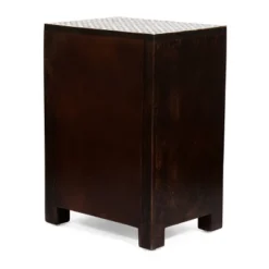 Benewah Handcrafted Boho 3 Drawer Mango Wood Nightstand Dark Walnut/Black/White - Christopher Knight Home -Ckhome2u Store GUEST 6e52e176 ad77 4885 a125 64799e9b26cd