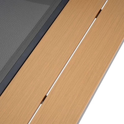 Waterloo Mesh And Aluminum Table Chaise Lounge - Gray - Christopher Knight Home 6 Waterloo Mesh And Aluminum Table Chaise Lounge - Gray - Christopher Knight Home - Image 6