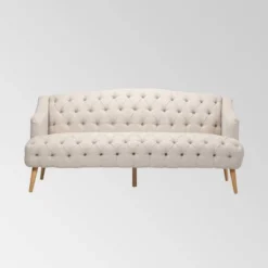 Adelia Contemporary Tufted Sofa Beige - Christopher Knight Home -Ckhome2u Store GUEST 70578adc 78e2 4bac 8aee 40a088121637