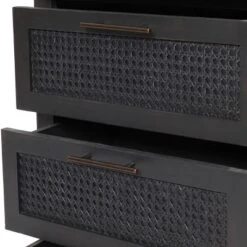 Newell Rustic Acacia Wood And Cane 3 Drawer Dresser Dark Gray - Christopher Knight Home -Ckhome2u Store GUEST 71574c6e 7f07 4e41 958e 7a85138cf023