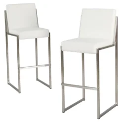 Set Of 2 29.50" Vasilus Bonded Leather Barstool - Christopher Knight Home -Ckhome2u Store GUEST 715c1db2 5b99 4ea4 b790 d0c9a4baa487