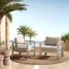 Christopher Knight Home Therone Patio Aluminum Club Chair With Cushions, Silver/Beige -Ckhome2u Store GUEST 7223045a 086e 4f12 9402 0a55d1328721