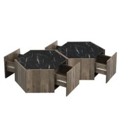 Christopher Knight Home Nirae Rustic Hexagonal Coffee Table With Drawers -Ckhome2u Store GUEST 72738d93 f65c 44aa 8f38 770076e849ad