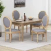Set Of 4 Phinnaeus French Country Fabric Dining Chairs Light Gray/Natural - Christopher Knight Home -Ckhome2u Store GUEST 753c6eaa 5c1c 403c 9b7f 2a71e0d5a792
