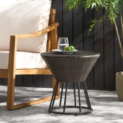 Crete Round Wicker Outdoor Side Table - Christopher Knight Home -Ckhome2u Store GUEST 770dbbea 6656 42d6 9e93 32b30ac55ad1