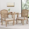Set Of 2 Andrea French Country Wood And Cane Upholstered Dining Armchairs - Christopher Knight Home 12 Set Of 2 Andrea French Country Wood And Cane Upholstered Dining Armchairs - Christopher Knight Home -Ckhome2u Store GUEST 7769d173 28e5 4502 8d88 2d9577327a0f