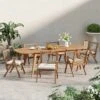 Christopher Knight Home Reynard 7 Piece Expandable Outdoor Dining Set With Acacia Wood Table And Rope Back Chairs -Ckhome2u Store GUEST 798d5528 6fe5 4eb4 b060 b02bf60c8acc