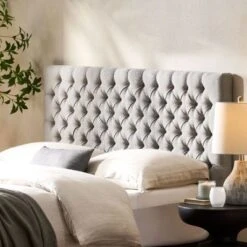 Upholstered Headboard Queen Size With Button-Tufted Diamond Stitching, Queen/Full Beds Headboard With Adjustable Height -Christopher Knight Home -Ckhome2u Store GUEST 7b015243 0782 4d90 97e9 43754b84cb6b