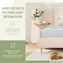 Christopher Knight Home Lindis Modern Upholstered Bed With 2 Built-in Shelves 10 Christopher Knight Home Lindis Modern Upholstered Bed With 2 Built-in Shelves -Ckhome2u Store GUEST 7ccd8db6 171e 4b4d af4d d4a38fc11c46