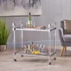 Mirren Modern Glass Bar Trolley Clear - Christopher Knight Home -Ckhome2u Store GUEST 7e4bb988 e0b5 47a9 b46e 6463ccaa6569