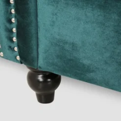 Bowie Modern Glam Velvet Sofa Teal - Christopher Knight Home -Ckhome2u Store GUEST 7e7454d5 8e03 433d b29b 3dafed8a5ee3