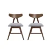 Christopher Knight Home Set Of 2 Stocker Upholstered Dining Chairs Dark Gray/Walnut