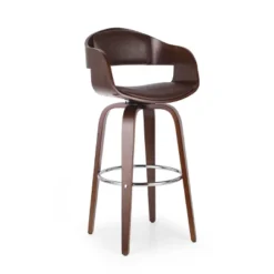 Clyo Mid-Century Modern Upholstered Swivel Barstool - Christopher Knight Home -Ckhome2u Store GUEST 7fe30e8c 5b22 4982 ae5e 94b70bac8ee4