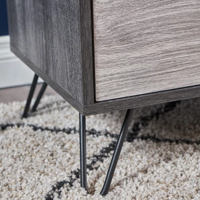 Isadora 71" Mid Century TV Stand For TVs Up To 74" Sonoma Gray/Black - Christopher Knight Home 5 Isadora 71" Mid Century TV Stand For TVs Up To 74" Sonoma Gray/Black - Christopher Knight Home - Image 5