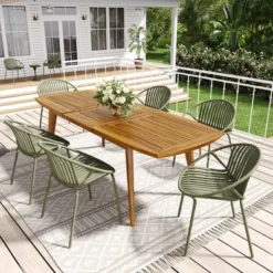 Christopher Knight Home Paco 7 Pieces Outdoor Modern Expandable Dining Set With Stackable Chair -Ckhome2u Store GUEST 80c51265 a4d5 4f71 8d20 a5fa1b245d92