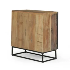 Burdine Handcrafted Boho Wood 3 Drawer Cabinet Natural/Black - Christopher Knight Home -Ckhome2u Store GUEST 8207197a 0c4e 47f1 8031 f66159ec3fb5