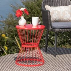 Christopher Knight Home Lassen Outdoor Metal 16 Inch Side Table -Ckhome2u Store GUEST 82aedfe7 9f9b 4ee1 aa13 63d866f2e860