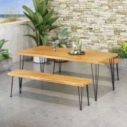 Christopher Knight Home Zion Outdoor Modern Industrial Acacia Wood 3 Piece Picnic Set With Hairpin Legs, Teak And Rustic Metal 10 Christopher Knight Home Zion Outdoor Modern Industrial Acacia Wood 3 Piece Picnic Set With Hairpin Legs, Teak And Rustic Metal -Ckhome2u Store GUEST 8628ebf3 960a 4153 9c5e f6b3117bea72