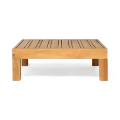 2pc Brava Outdoor Acacia Wood Right Arm Loveseat & Coffee Table With Cushion Teak/Beige - Christopher Knight Home -Ckhome2u Store GUEST 86820181 2da9 4501 82d9 06cde3f29d3c