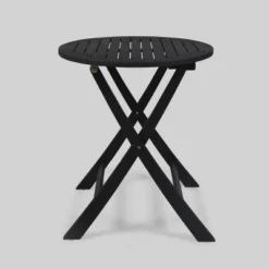 Hillside 3pc Wood And Wicker Foldable Bistro Set Dark Gray/Brown - Christopher Knight Home -Ckhome2u Store GUEST 86bb72a2 4c0f 45c0 a562 c32dcf82493d