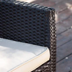 Christopher Knight Home Lucia Outdoor Wicker 6 Seater Chat Set With Cushion, Brown/Tan -Ckhome2u Store GUEST 872f9e96 1cb1 4218 8980 b9da168bf065