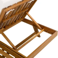 Christopher Knight Home Dawn Patio Rustic Acacia Wood Adjustable Chaise Lounge With Water-Resistant Cushions (Set Of 2) -Ckhome2u Store GUEST 884f24f9 f4bf 4f5b 9f16 be9cb62d8c14