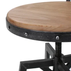 Set Of 2 Jutte Modern Industrial Firwood Adjustable Height Swivel Barstools Antique/Black Brushed Silver - Christopher Knight Home -Ckhome2u Store GUEST 89181959 3850 4463 b633 57d6427f0ae4