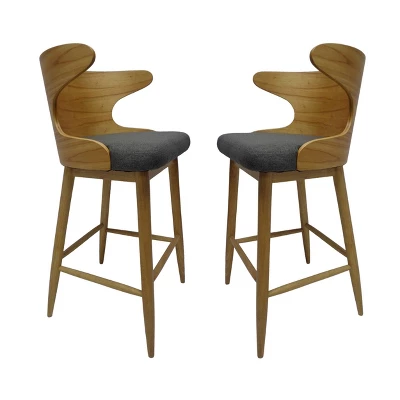 Set Of 2 Kamryn Mid Century Modern Barstool - Christopher Knight Home 8 Set Of 2 Kamryn Mid Century Modern Barstool - Christopher Knight Home - Image 8