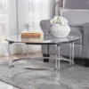 Elowen Modern Round Coffee Table Clear - Christopher Knight Home: Acrylic, Tempered Glass, Iron Frame, For Living Room -Ckhome2u Store GUEST 89d11dd9 b5fd 474a aaa9 5fa8369bdef3