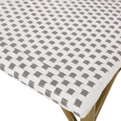 Elize 2pk Outdoor French Bistro Chairs - Gray/White/Bamboo - Christopher Knight Home -Ckhome2u Store GUEST 8b5203f2 8c4b 4be0 88dc 447b09309d6e