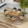 Christopher Knight Home Holomn 7 Pieces Rustic Patio Acacia Dining Set With Cushions -Ckhome2u Store GUEST 8c896a61 598a 4c23 9cff 1e78607d0a6a