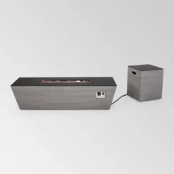 Amata 5pc Aluminum Chat Set With Fire Pit And Tank Holder - Silver/Khaki/Dark Gray - Christopher Knight Home -Ckhome2u Store GUEST 8f476a8d cfe9 4602 b9af b4627eb2d961