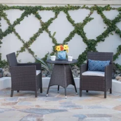 Christopher Knight Home Cypress Outdoor Wicker 3 Piece Round Bistro Set With Cushion -Ckhome2u Store GUEST 8f58f6dd 4ea0 45d8 8648 8c9f51d21afd