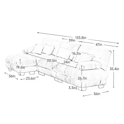 Christopher Knight Home Bertram Modern Chenille Sofa With Bolstered Armrests And Pillows 2 Christopher Knight Home Bertram Modern Chenille Sofa With Bolstered Armrests And Pillows - Image 2
