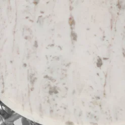 Lenhart Modern Glam Handcrafted Marble Top Aluminum Side Table Nickel/White - Christopher Knight Home -Ckhome2u Store GUEST 914ff026 c18c 463d ad3c 511583f86c90