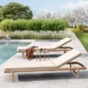 Christopher Knight Home Mallorca Acacia Wood Chaise Lounge With Water-Repellent Cushions -Ckhome2u Store GUEST 91f398e1 b336 4368 8b74 860f29c974e5