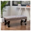 Scarlette Tufted Velvet Ottoman Bench - Gray - Christopher Knight Home 8 Scarlette Tufted Velvet Ottoman Bench - Gray - Christopher Knight Home -Ckhome2u Store GUEST 92010371 dc30 4966 a930 6959a454b23a