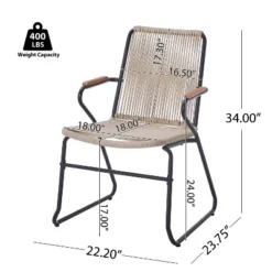 Christopher Knight Home Brook Modern Outdoor Iron And Rope Weave Club Chairs (Set Of 2) -Ckhome2u Store GUEST 93f71b64 e437 443f bc13 2a8eec45b281