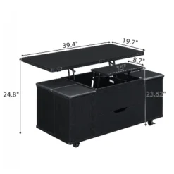 Christopher Knight Home Olia Modern Multi-Functional Lift-Top Coffee Table With Hidden Storage, 4 Stools And Lockable Wheels -Ckhome2u Store GUEST 95c7bc57 965d 4151 b50e ed5419e579db