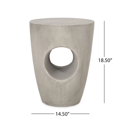 Christopher Knight Home Sirius Outdoor Contemporary Lightweight Concrete Accent Side Table 2 Christopher Knight Home Sirius Outdoor Contemporary Lightweight Concrete Accent Side Table - Image 2