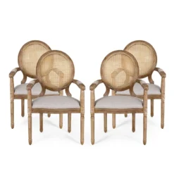 Set Of 4 Judith French Country Wood And Cane Upholstered Dining Chairs - Christopher Knight Home -Ckhome2u Store GUEST 96a70970 be9a 4018 b1d1 e1bbf1b20111