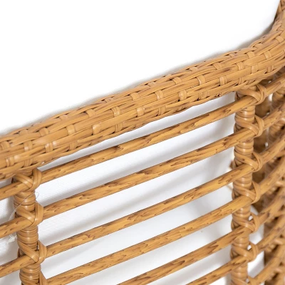 Christopher Knight Home Nic Outdoor Wicker And Acacia Wood Club Chair With Cushions 6 Christopher Knight Home Nic Outdoor Wicker And Acacia Wood Club Chair With Cushions - Image 6