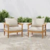 Christopher Knight Home Kari Patio Acacia Wood Slatted Club Chair With Water-Resistant Cushions, Beige/Light Teak -Ckhome2u Store GUEST 995f57ae f2d1 445d 83b4 98729ef50ed8