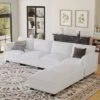 Christopher Knight Home 141.5'' Fabric U-Shaped Sectional Sofa With Ottoman And Pockets -Ckhome2u Store GUEST 9bc6ba42 b6bd 49a1 a1c9 6a6f4ce2447f