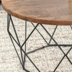 Christopher Knight Home Classic Cadak Wood And Metal Round Coffee Table, Brown/Black -Ckhome2u Store GUEST 9ddf87eb d13d 49fd a147 4634da060870