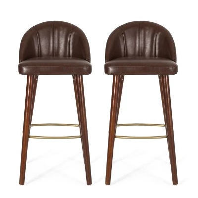 2pc Cullimore Contemporary Channel Stitch Counter Height Barstools - Christopher Knight Home 11 2pc Cullimore Contemporary Channel Stitch Counter Height Barstools - Christopher Knight Home - Image 11