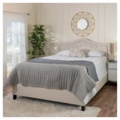 Queen Dante Upholstered Traditional Bed Frame - Christopher Knight Home -Ckhome2u Store GUEST 9f1d0efa 9f04 4a97 a467 4b5eba326531