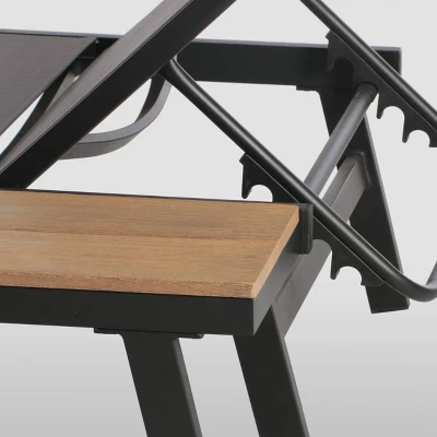 Waterloo Mesh And Aluminum Table Chaise Lounge - Gray - Christopher Knight Home 2 Waterloo Mesh And Aluminum Table Chaise Lounge - Gray - Christopher Knight Home - Image 2