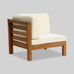 Oana 7pc Acacia V-Shaped Sectional Sofa Set With Fire Pit - Teak/Beige/Light Gray - Christopher Knight Home -Ckhome2u Store GUEST a07ff955 b3d4 468d a75b 480cf131f0f8